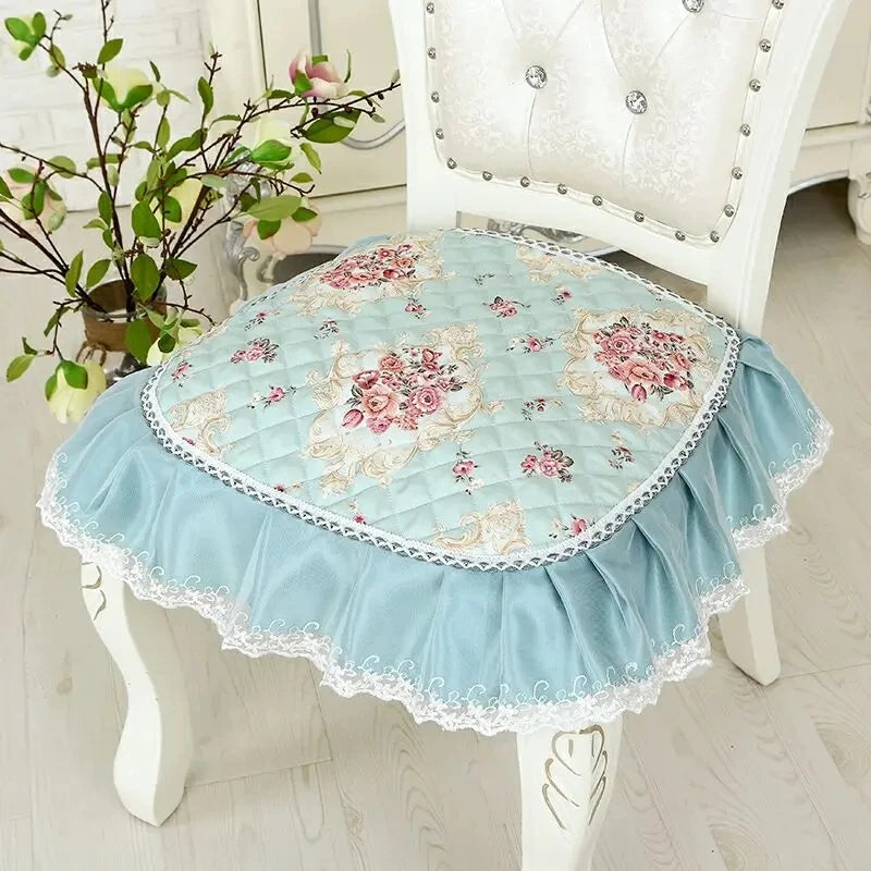 Europe-Style Floral Dining Chair Cushion – Anti-Slip, 43x45cm