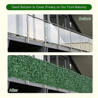 Amuixui Artificial Leaf Fence Panel Outdoor Privacy & Decorative Decor