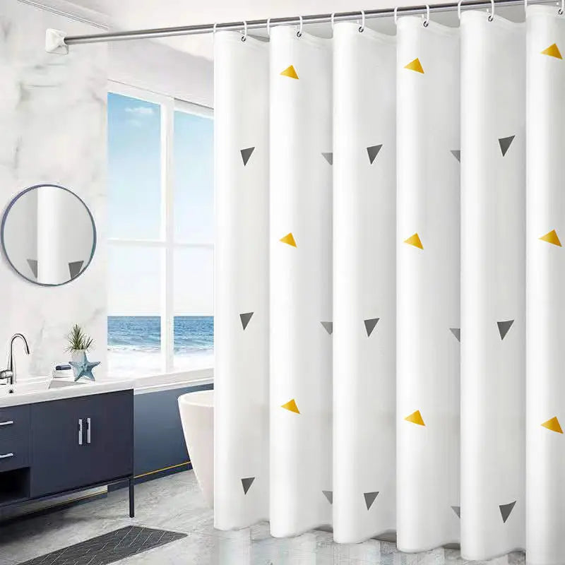 Modern PEVA Waterproof Shower Curtain 100x180cm – Leaf Print