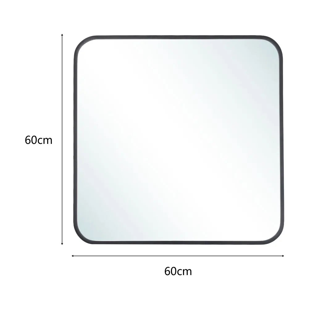 Modern Square Wall Mirror with Aluminum Alloy Frame Bathroom Decoration