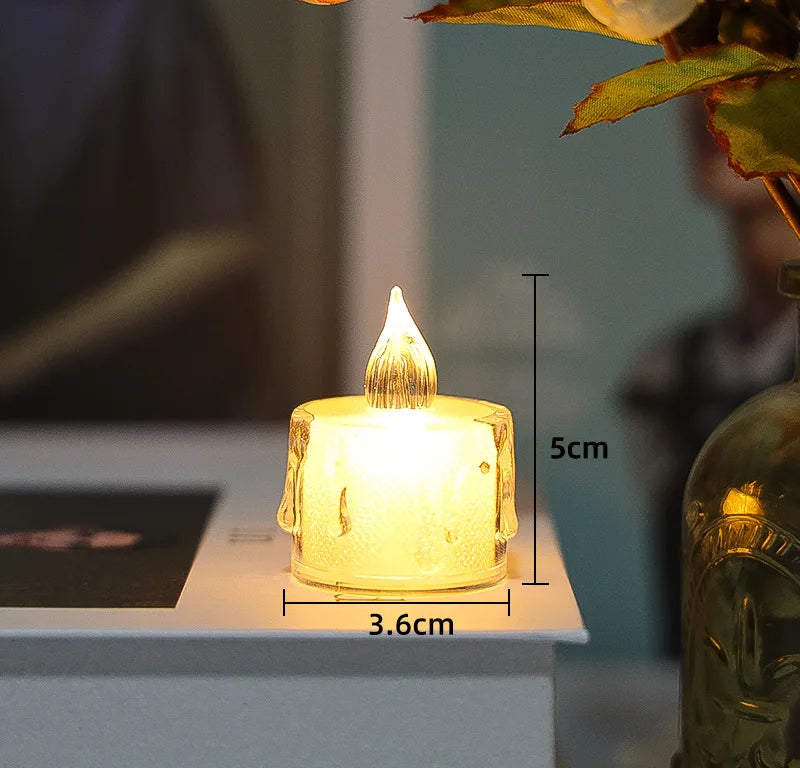 LED Electronic Flameless Candle – Warm Light Battery Operated