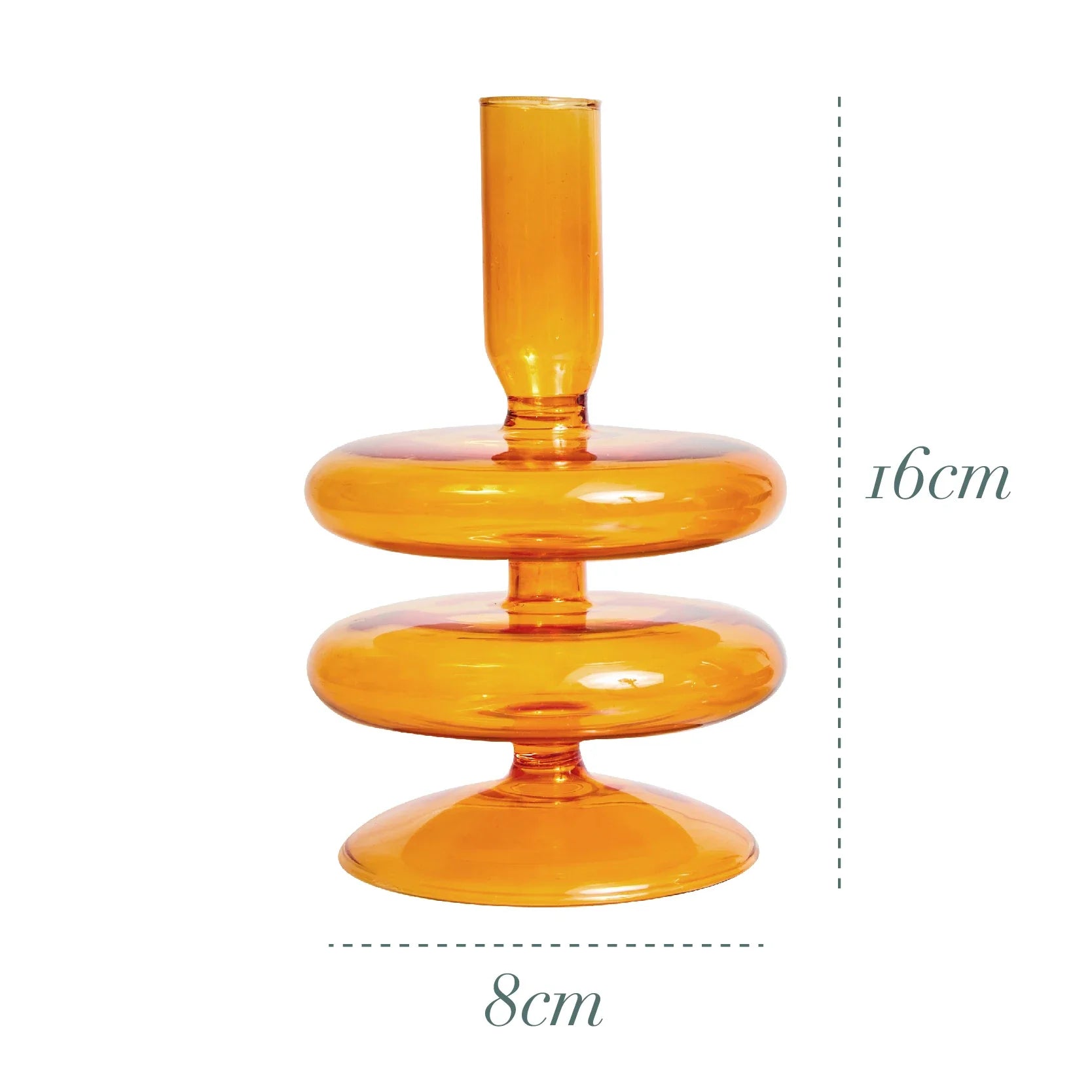 Handmade Nordic Glass Candlestick – Retro Candle Holder & Vase
