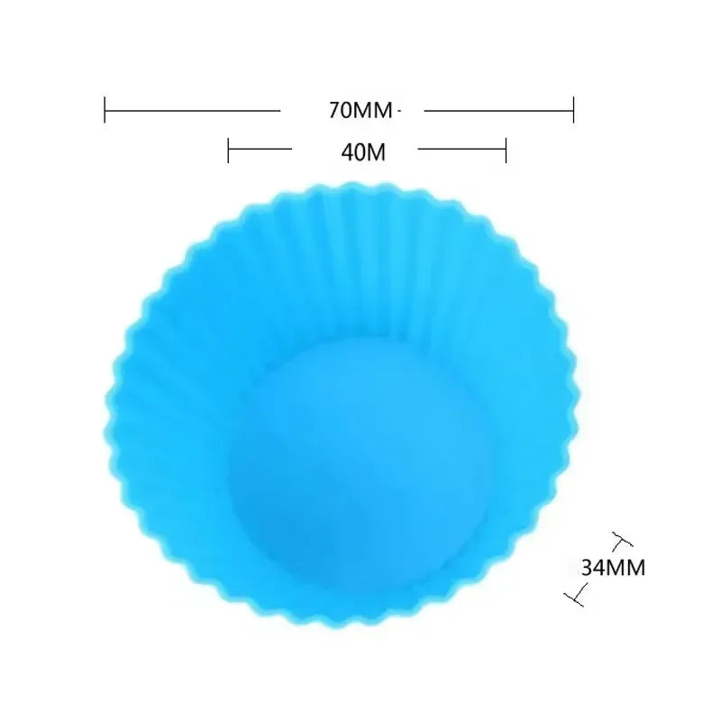Silicone Muffin Cake Molds – Reusable, Non-Stick Baking Cups