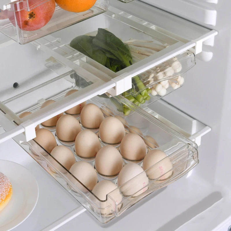 Refrigerator Drawer Storage Box – Transparent Food Organizer