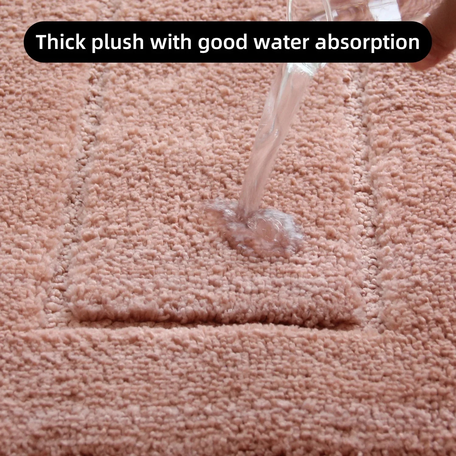 Plush Back-Shaped Bathroom Floor Mat – Anti-Slip Absorbent Foot & Entrance Mat