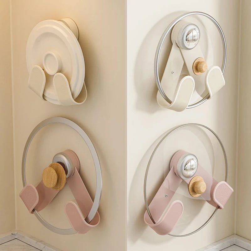 Adjustable Pot Lid Holder – Wall-Mounted, Space-Saving Organizer