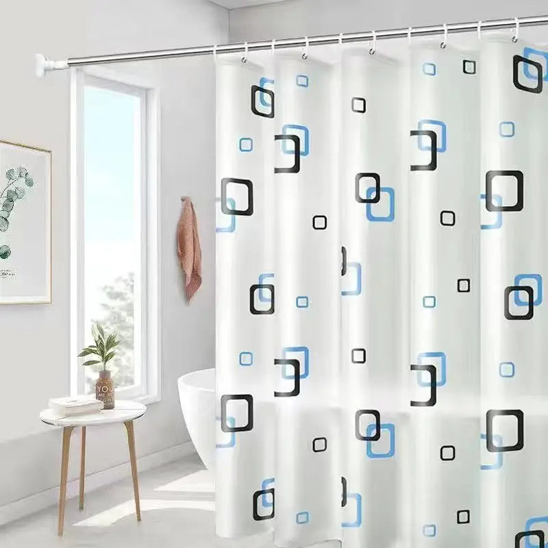 Modern PEVA Waterproof Shower Curtain 100x180cm – Leaf Print