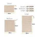 Reusable Cotton Mesh Vegetable Bags – 3 Sizes, Eco-Friendly Produce Storage