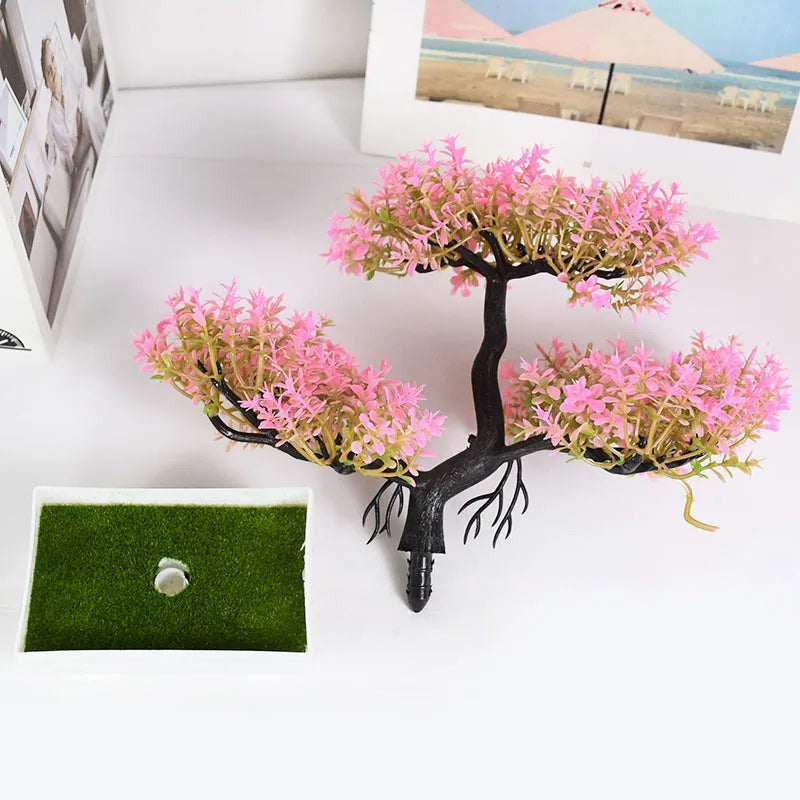 Artificial Bonsai Small Tree – Desktop Potted Decor