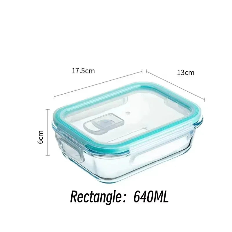 High Borosilicate Glass Lunch Box – Airtight, Reusable, Food-Grade, Eco-Friendly Bento Container