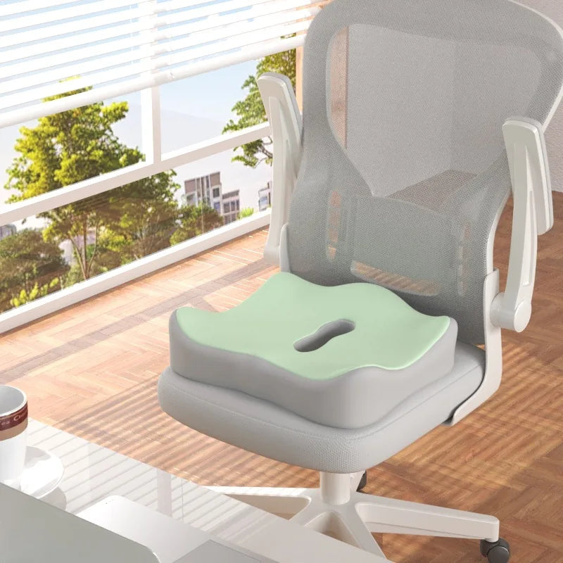 Memory Foam Seat Cushion with Massage & Removable Cover – Anti-Slip
