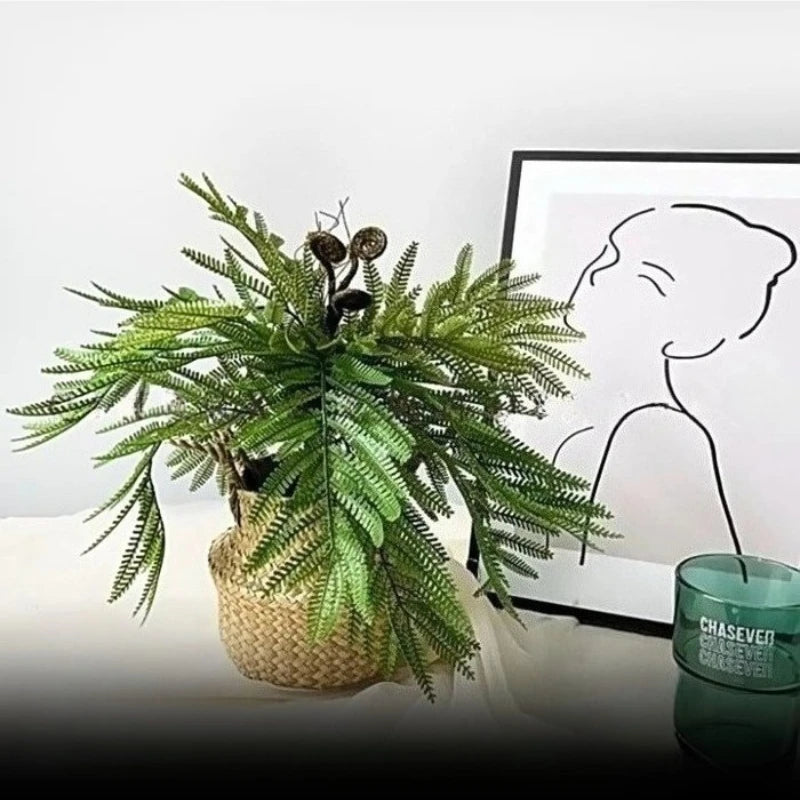 18 Leaves Artificial Boston Fern UV-Resistant Vine