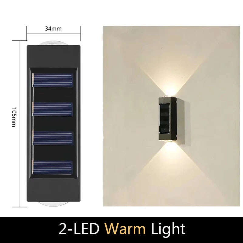 Solar Wall Light – Modern Outdoor Waterproof LED Lamp