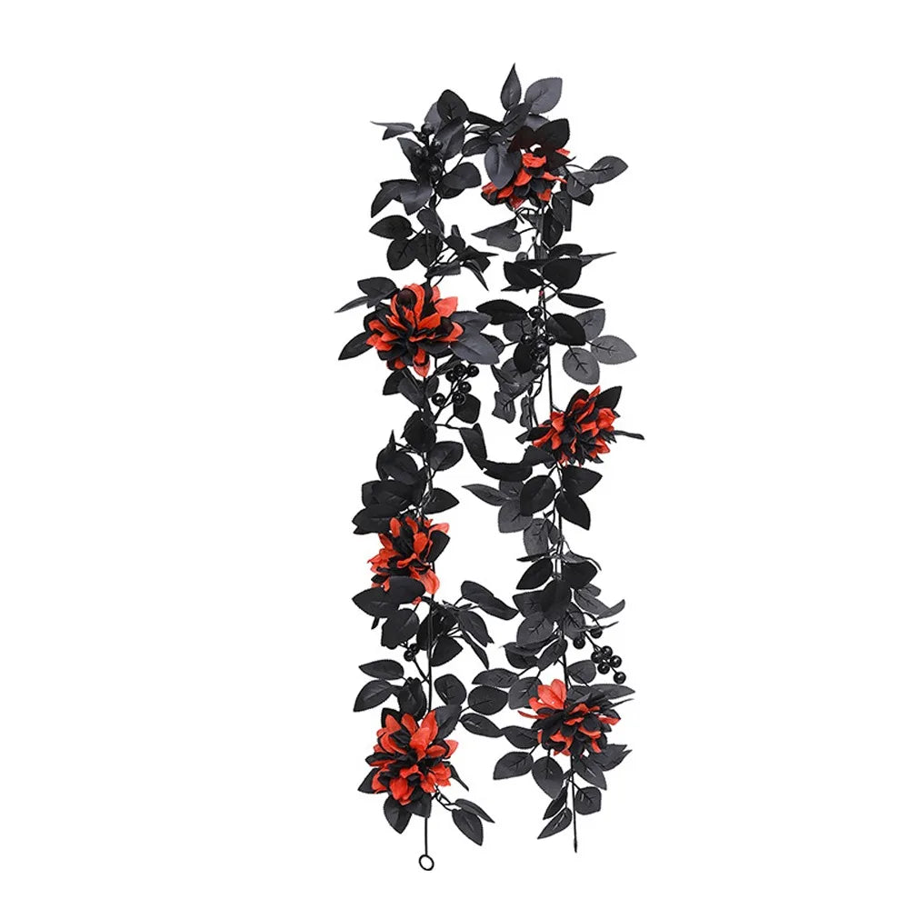 175cm Halloween Rose Leaf Vine Decor