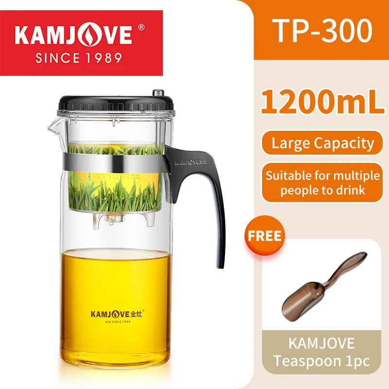 1.0L Transparent Heat-Resistant Glass Pot – Manual Blow Molded