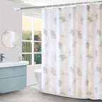 Modern PEVA Waterproof Shower Curtain 100x180cm – Leaf Print