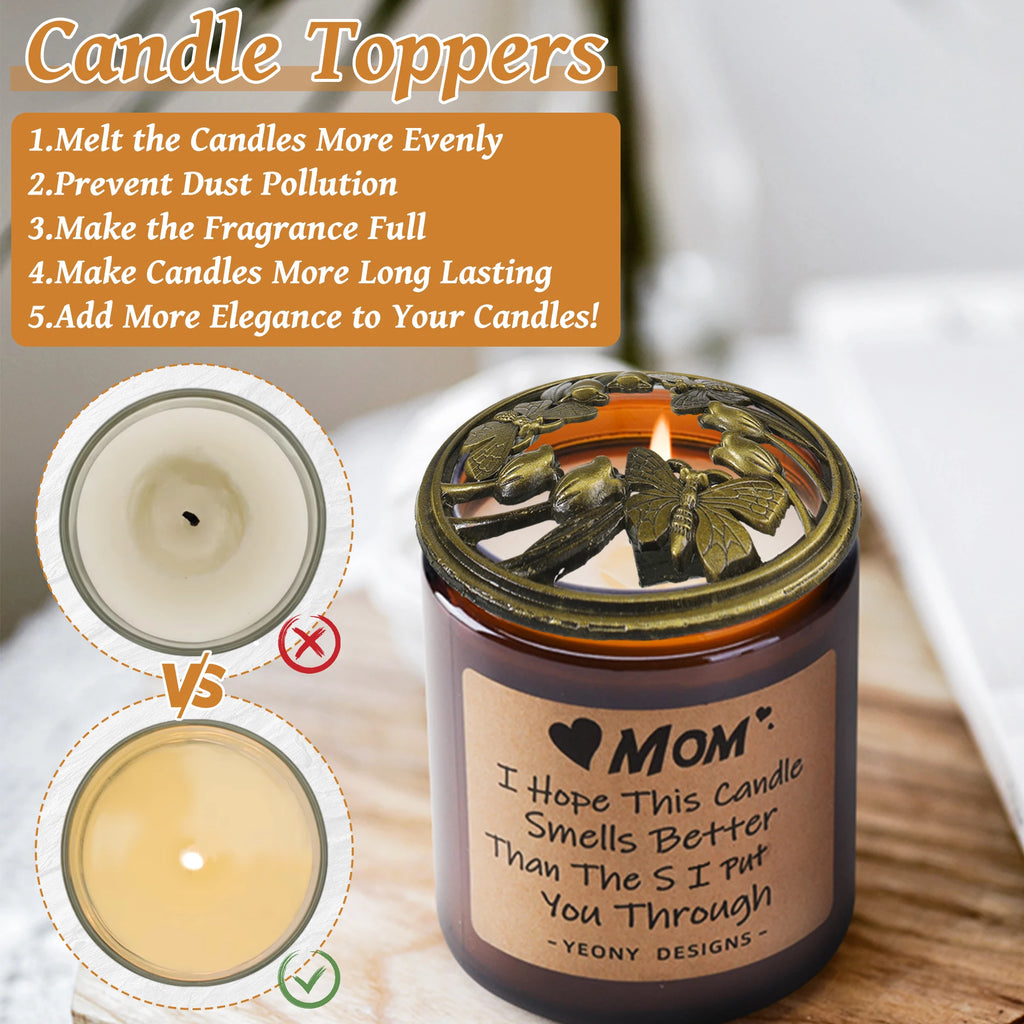 Butterfly Candle Topper Alloy Decorative Lid for Scented Candles