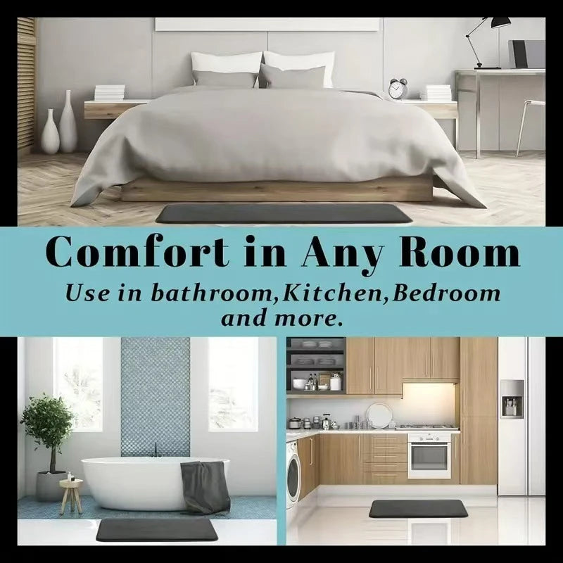 Super Absorbent Coral Fleece Bathroom Mat – Non-Slip, Quick-Dry, Soft and Comfortable Floor Mat for Bathroom and Door