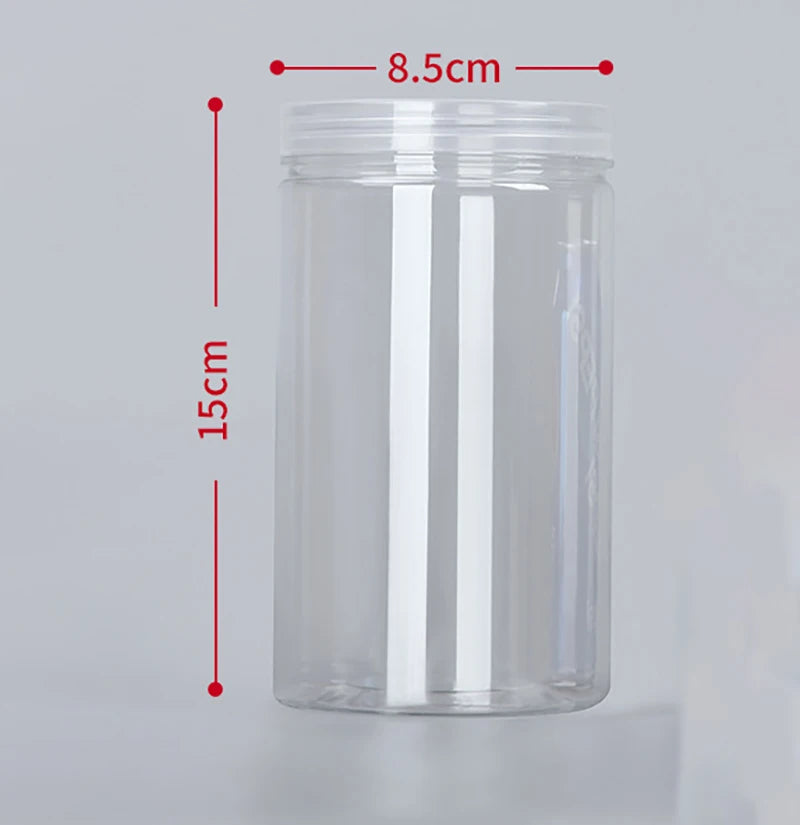 Modern Transparent Food Storage Bottle – Airtight PET/PE Kitchen Storage Jar