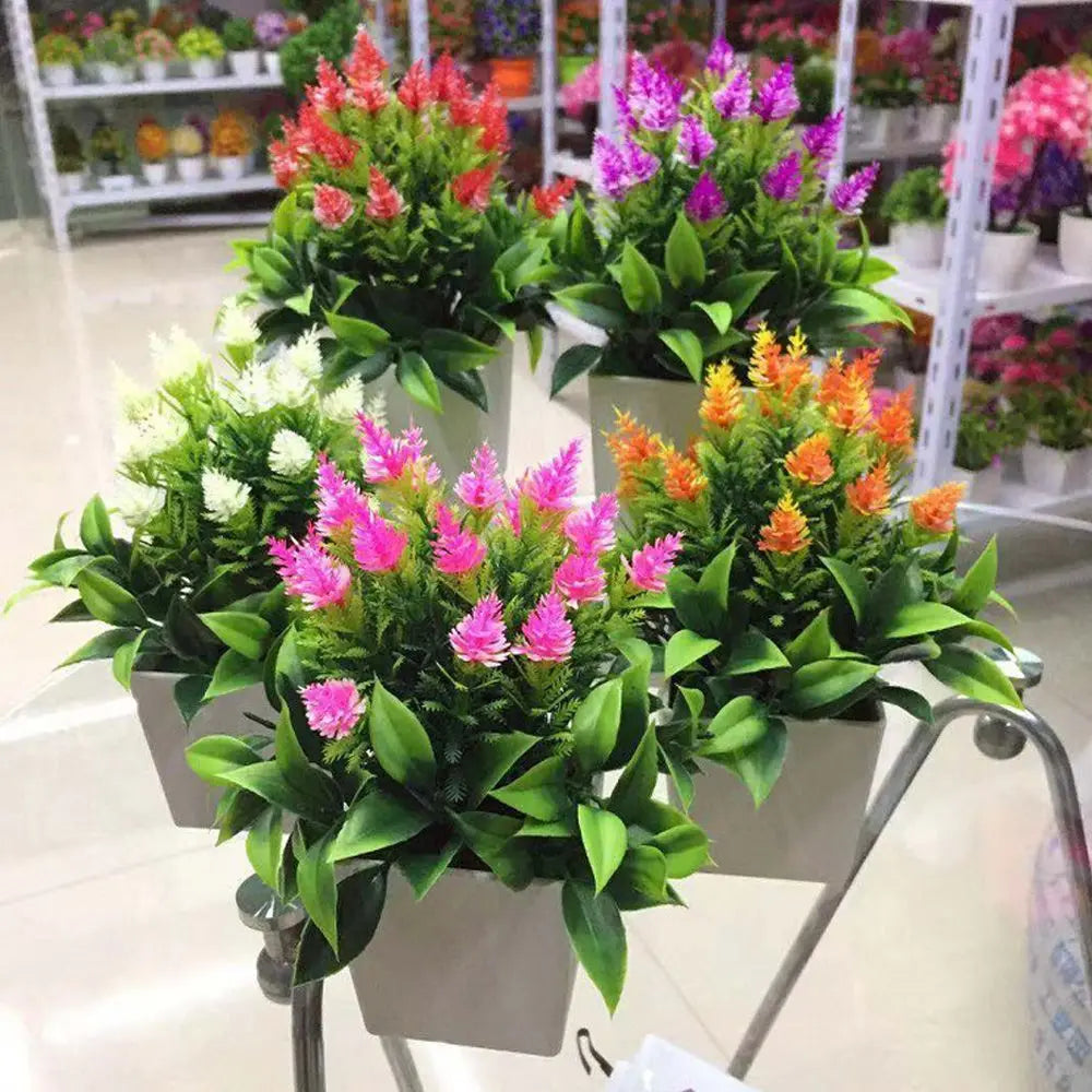 Artificial Potted Bonsai Silk Flower Plant 18cm