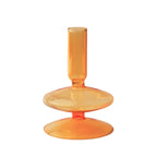 Handmade Nordic Glass Candlestick – Retro Candle Holder & Vase