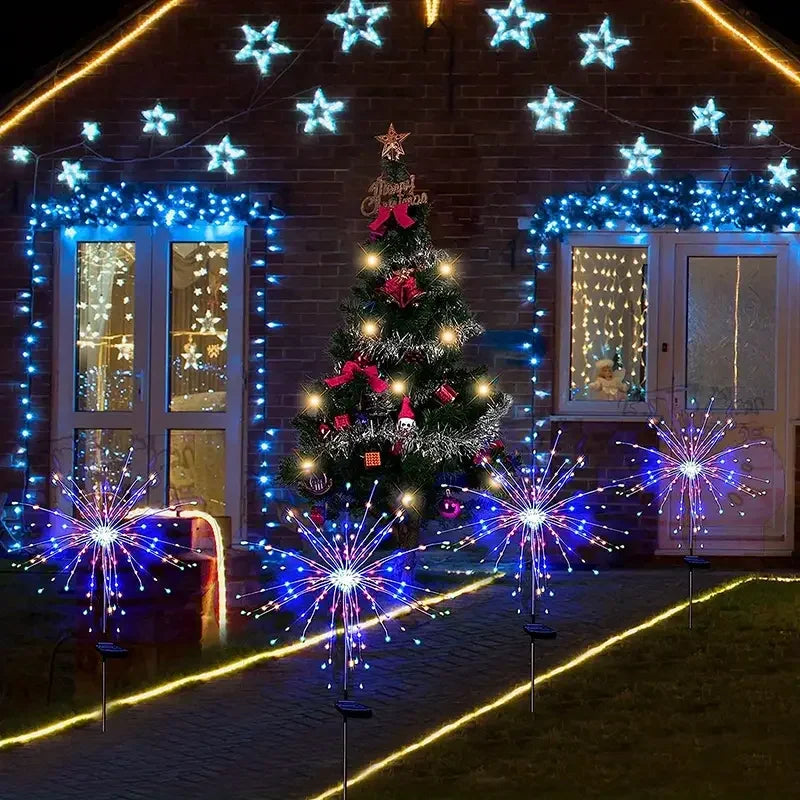 Solar LED Garden Lights Copper Wire DIY Holiday Waterproof Outdoor Decor