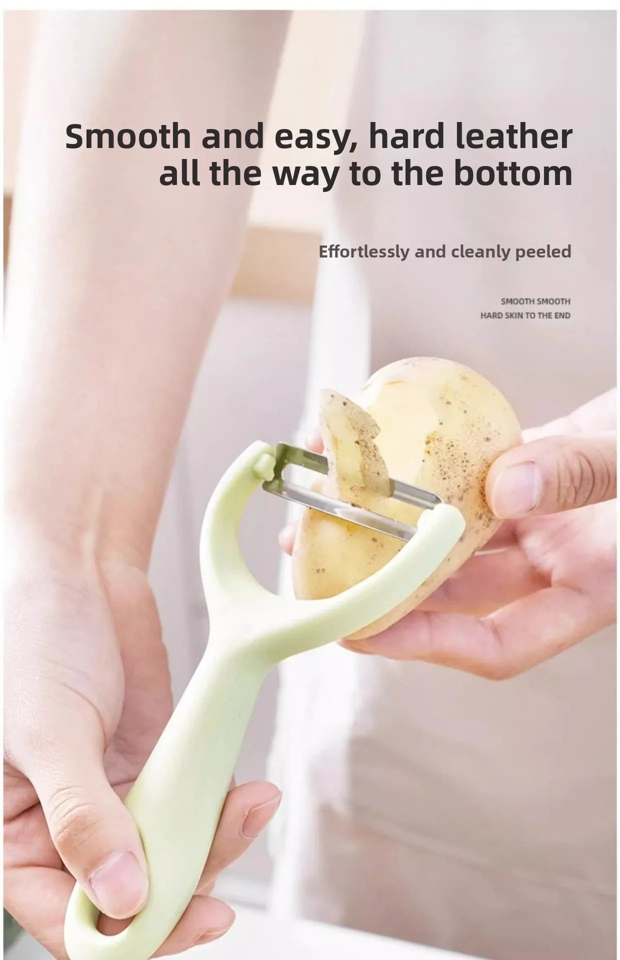 Stainless Steel Vegetable & Fruit Peeler with PP Handle – Multi-Purpose Kitchen Peeling Tool