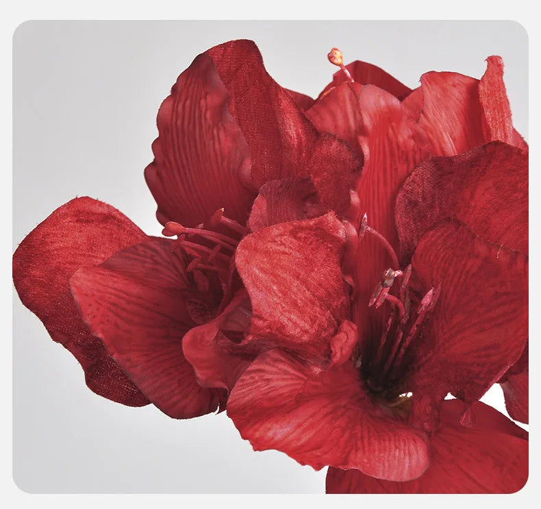 76CM Artificial Hippeastrum Silk Flower for Wedding & Home Decor