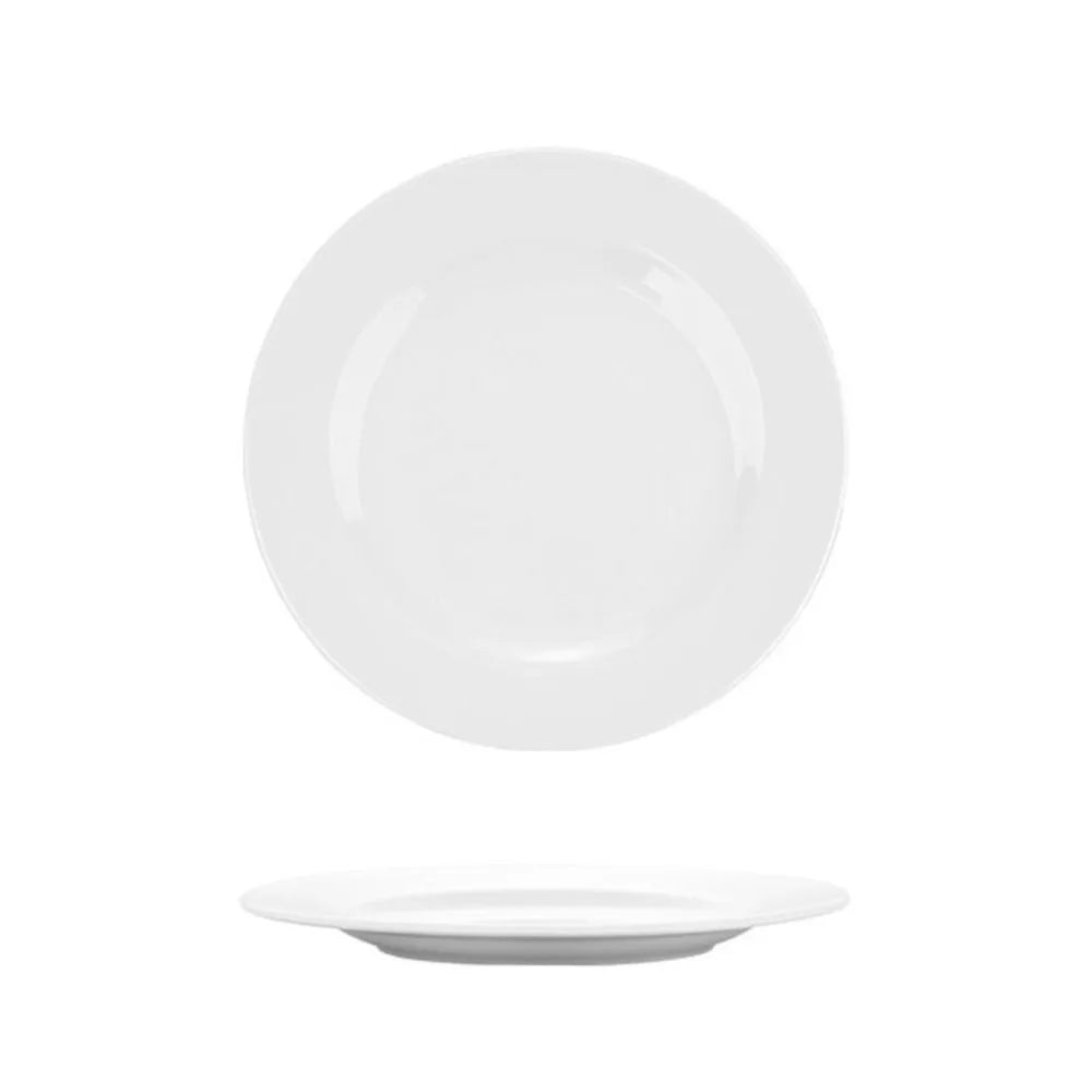 Round White Melamine Dish – Durable Plate for Home, Restaurant, Kitchen