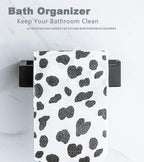 Black Self-Adhesive Toilet Paper Holder Stainless Steel Wall Mount Tissue Roll Rack