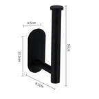 Black Stainless Steel Toilet Paper Holder Self-Adhesive Bathroom Tissue Rack