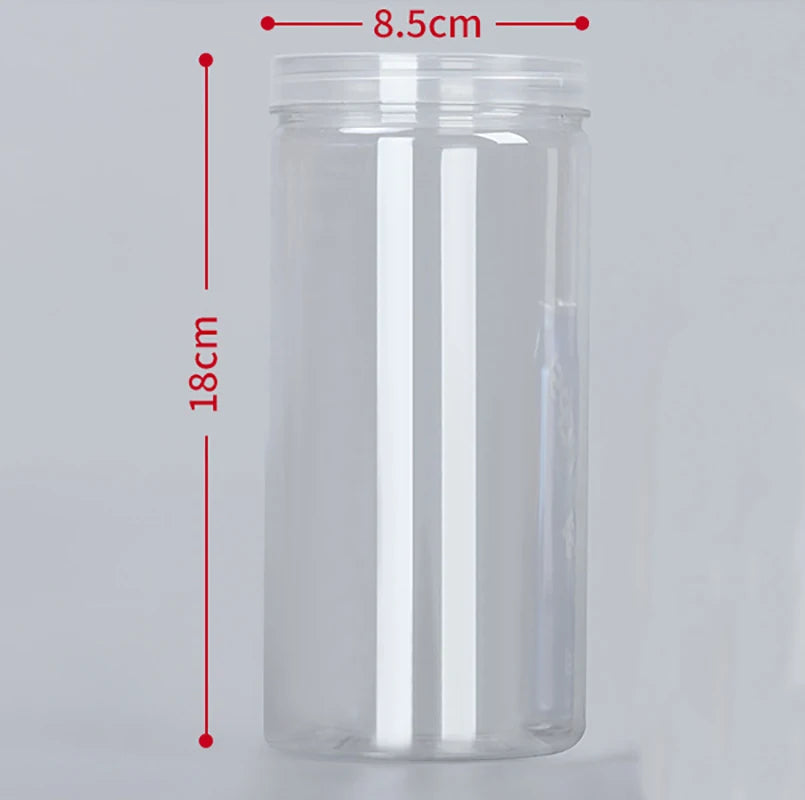 Modern Transparent Food Storage Bottle – Airtight PET/PE Kitchen Storage Jar