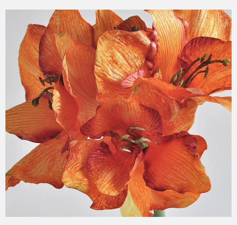 76CM Artificial Hippeastrum Silk Flower for Wedding & Home Decor
