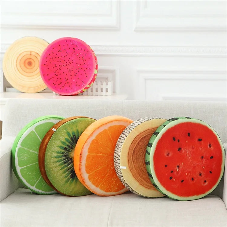 Round Pastoral Memory Foam Seat Cushion – Soft Plush Bed & Chair Pad