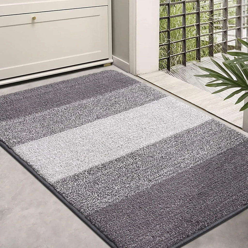 Indoor Non-Slip Entrance Door Mat Absorbent Low-Profile Welcome Rug Front Door Carpet