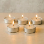 50-Pack Unscented White Tealight Candles – Smokeless & Multi-Purpose