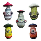 Funny Halloween Skull Mushroom Resin Sculpture Home & Garden Decor