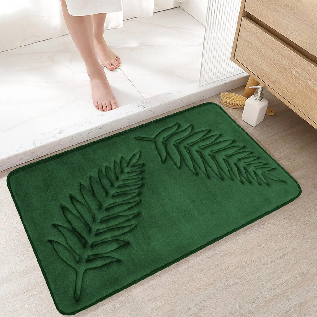 Fashion Soft Microfiber Bath Rug – Non-Slip Quick Dry Absorbent Bathroom Mat