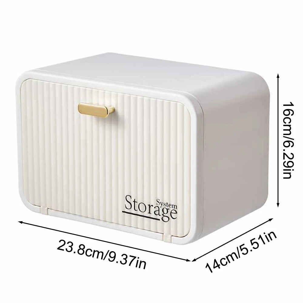 Wall-Mounted Transparent Waterproof Tissue Box Toilet & Bathroom Roll Paper Organizer