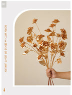 67–84cm Golden Artificial Leaf Branch Wedding & Home Decor