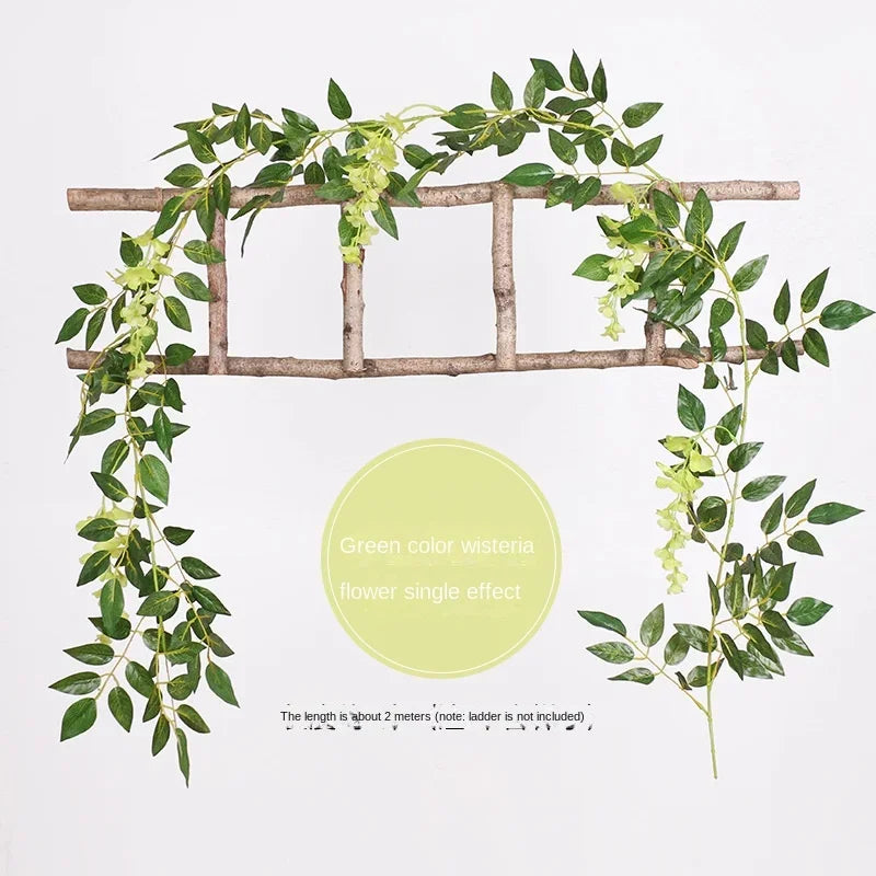 Artificial Wisteria Rattan Strings Indoor & Outdoor Bridal Shower Decor