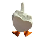 Funny Duck Middle Finger Resin Figurine Pastoral Home Garden Decor
