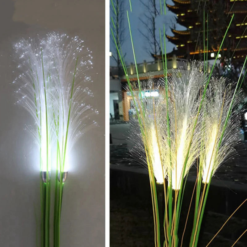 Solar Fiber Reed Light 5m IP65 Waterproof Outdoor Garden Decor