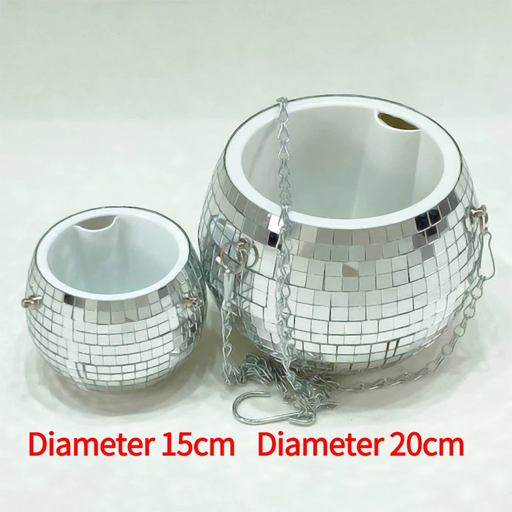 Disco Ball Self-Watering Hanging Planter Pot