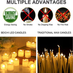 Flameless LED Pillar Candle Lamp Realistic Battery Operated