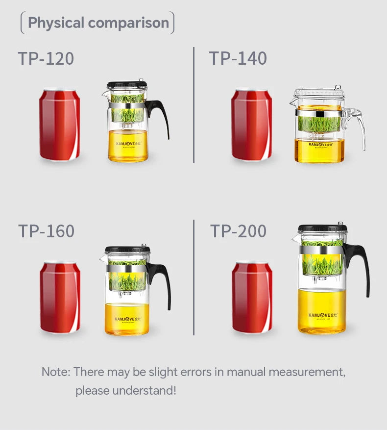 1.0L Transparent Heat-Resistant Glass Pot – Manual Blow Molded