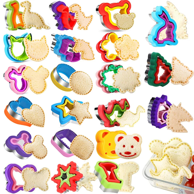 Stainless Steel Sandwich Cutter – Fun Animal Shapes, Food-Grade