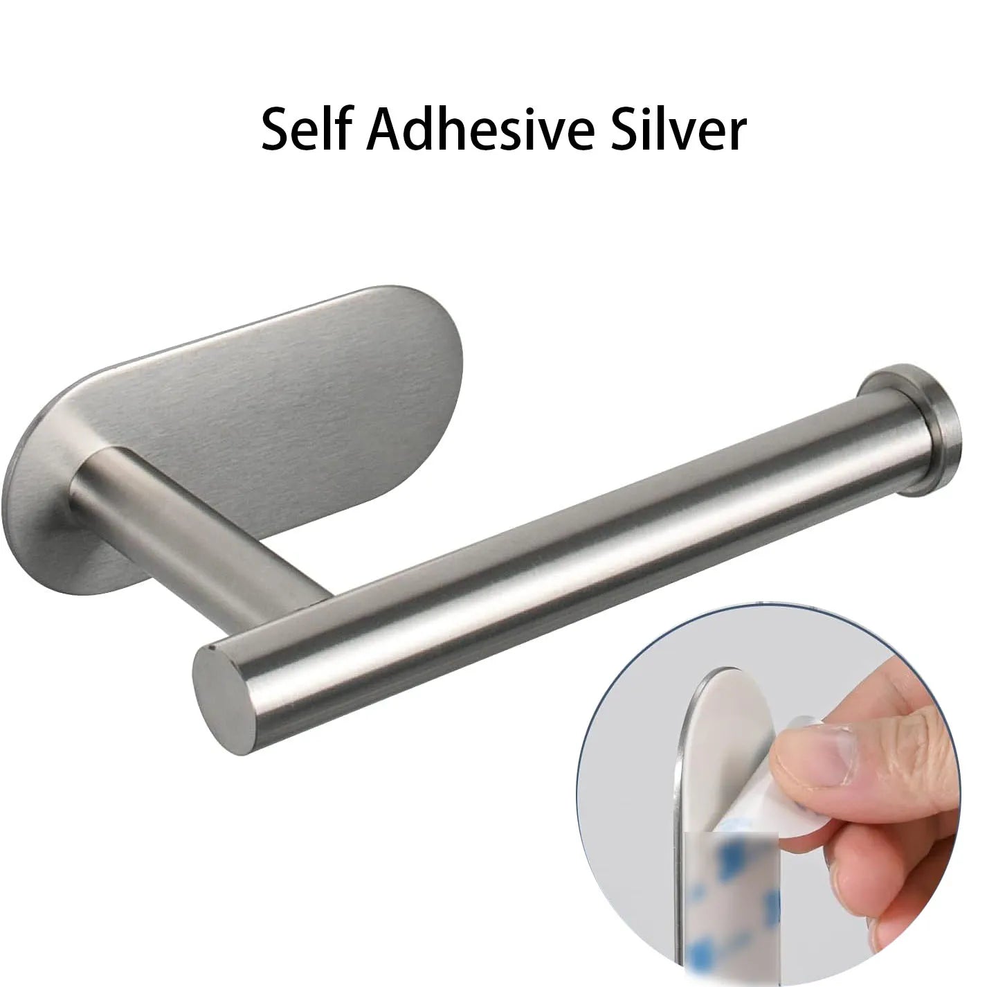 Stainless Steel Wall Mount Toilet Paper Holder Bathroom Kitchen Tissue Roll Hanger Storage Rack