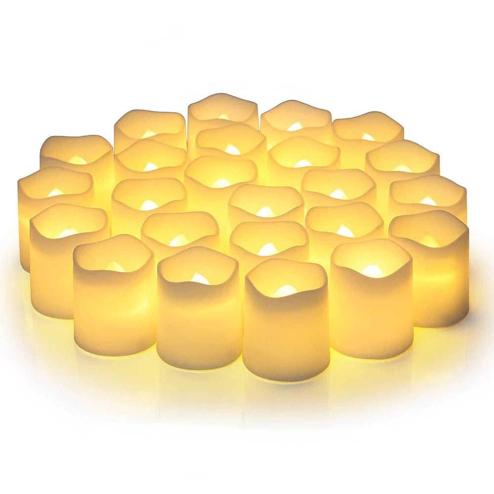 Flameless LED Pillar Candle Lamp Realistic Battery Operated
