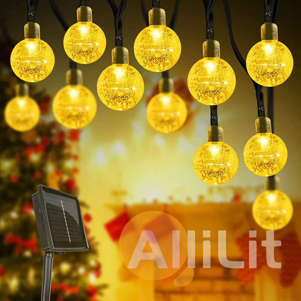 Solar LED Ball String Lights 5M IP65 Waterproof Holiday Decor